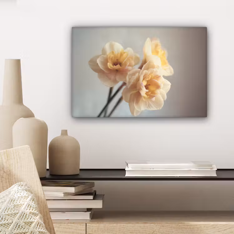 Canvas schilderij - Narcissen - Geel - Bloemblaadjes — 5