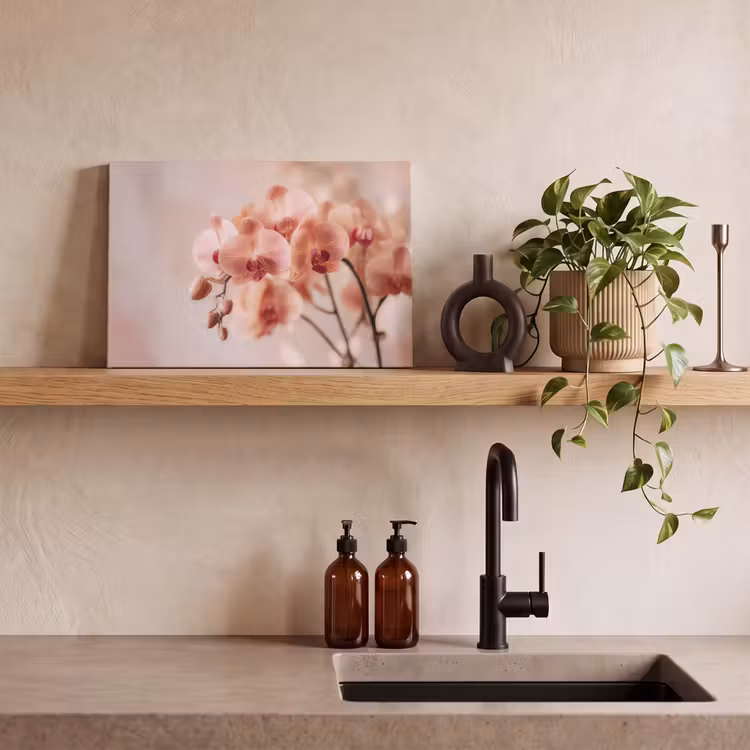 Canvas schilderij - Orchidee - Bloemen - Roze - Bloemblaadjes — 3