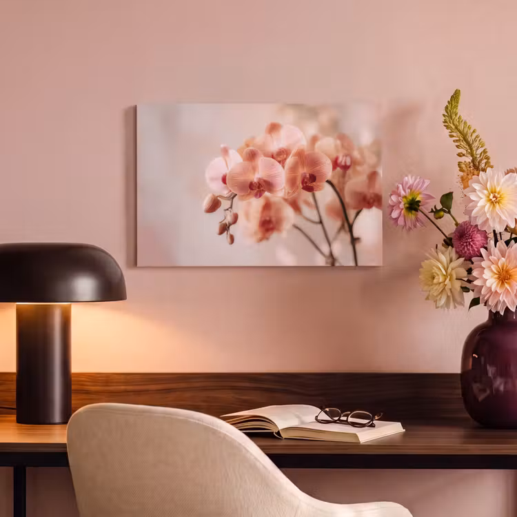 Canvas schilderij - Orchidee - Bloemen - Roze - Bloemblaadjes — 4