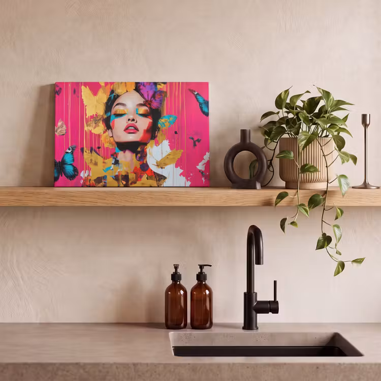Canvas schilderij - Vrouw - Abstract - Kleurrijk — 3