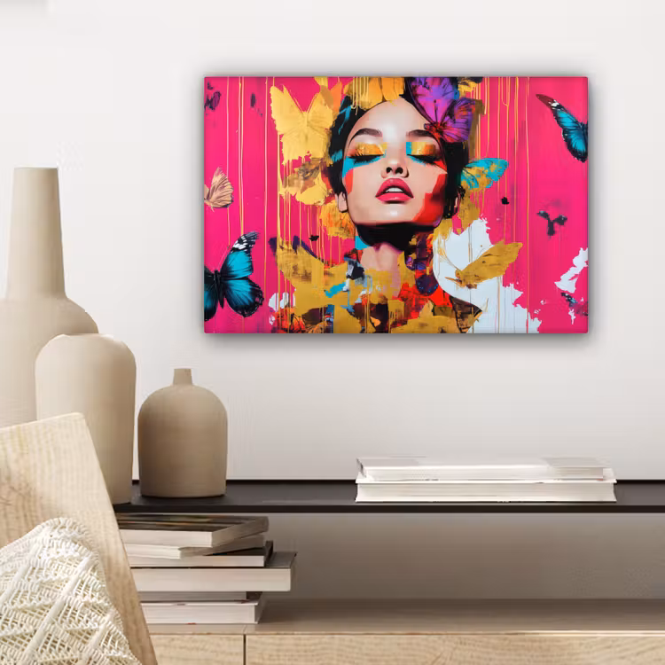 Canvas schilderij - Vrouw - Abstract - Kleurrijk — 5