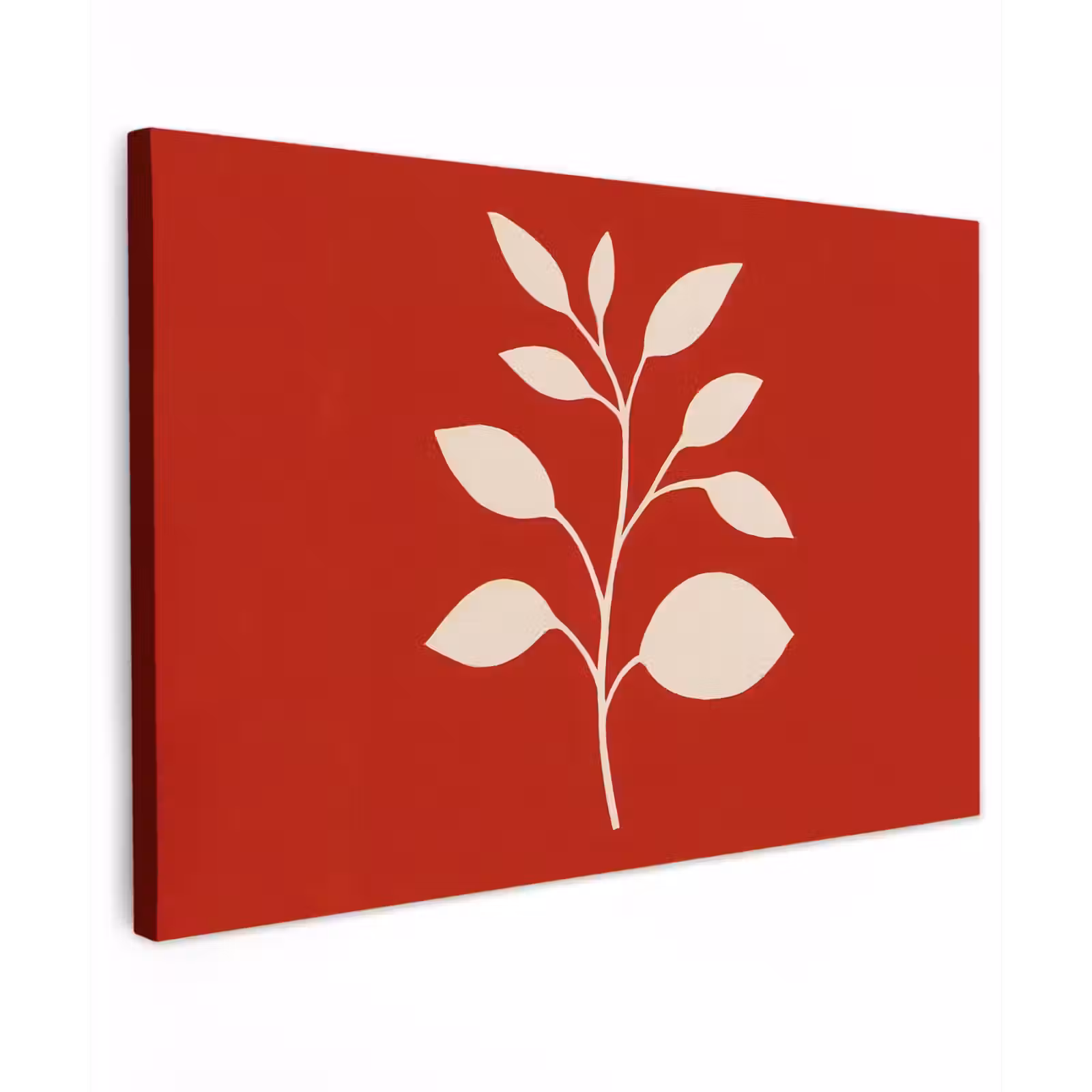 Canvas schilderij - Silhouet - Bladeren - Tak — 1