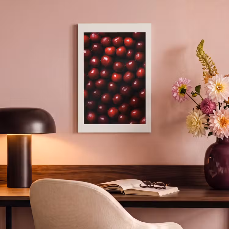 Canvas schilderij - Kersen - Rood — 4