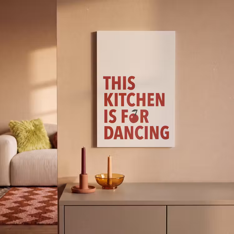 Canvas schilderij - Rood - Quote - Kersen — 2