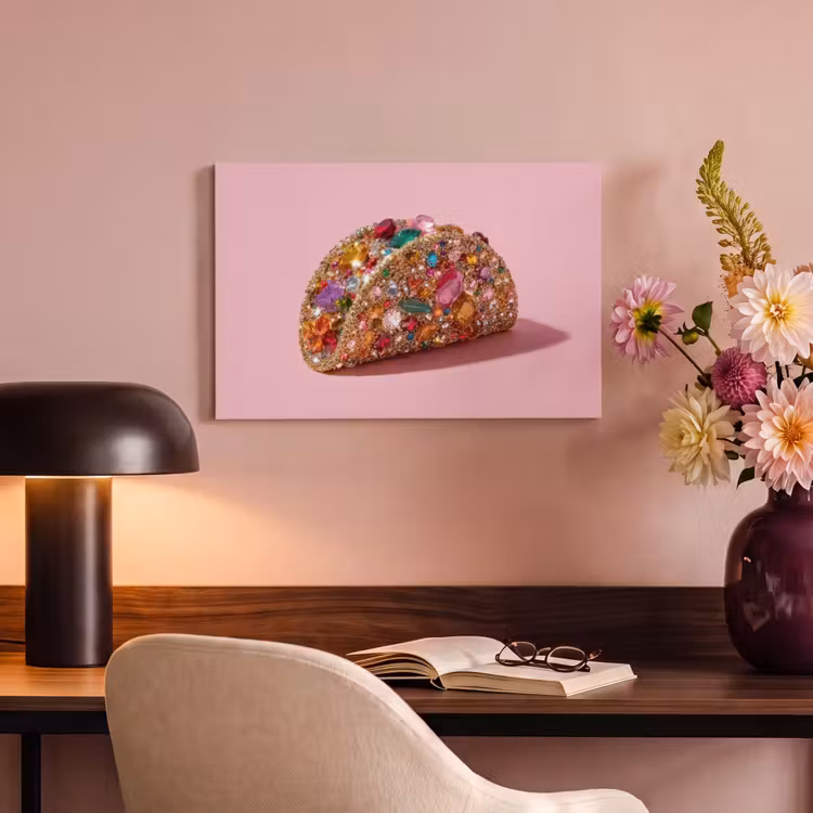 Canvas schilderij - Taco - Kleurrijk - Edelstenen - Goud — 4