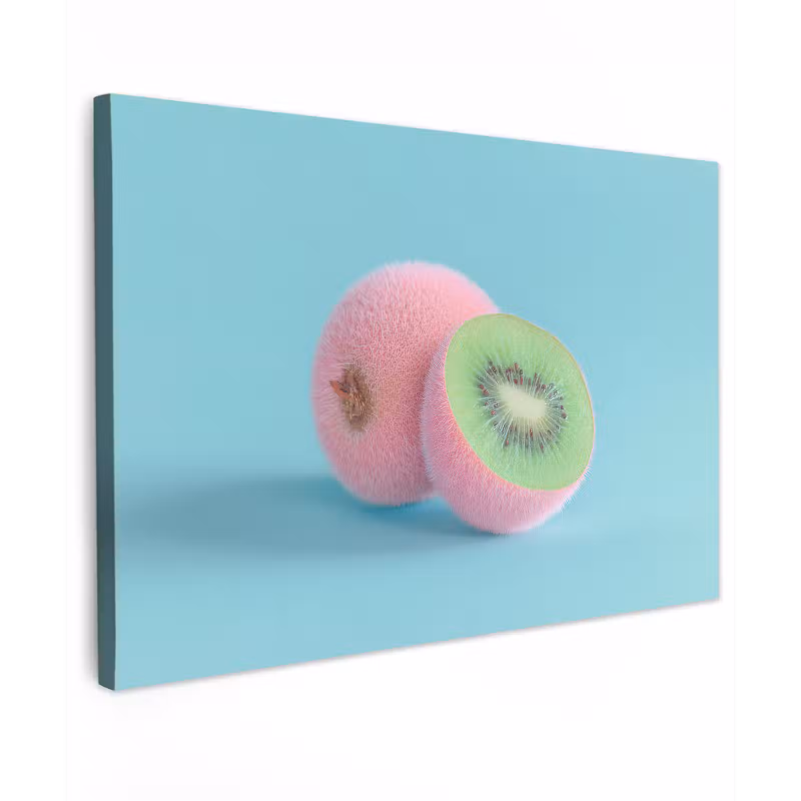 Canvas schilderij - Kiwi - Blauw - Surrealistisch — 1