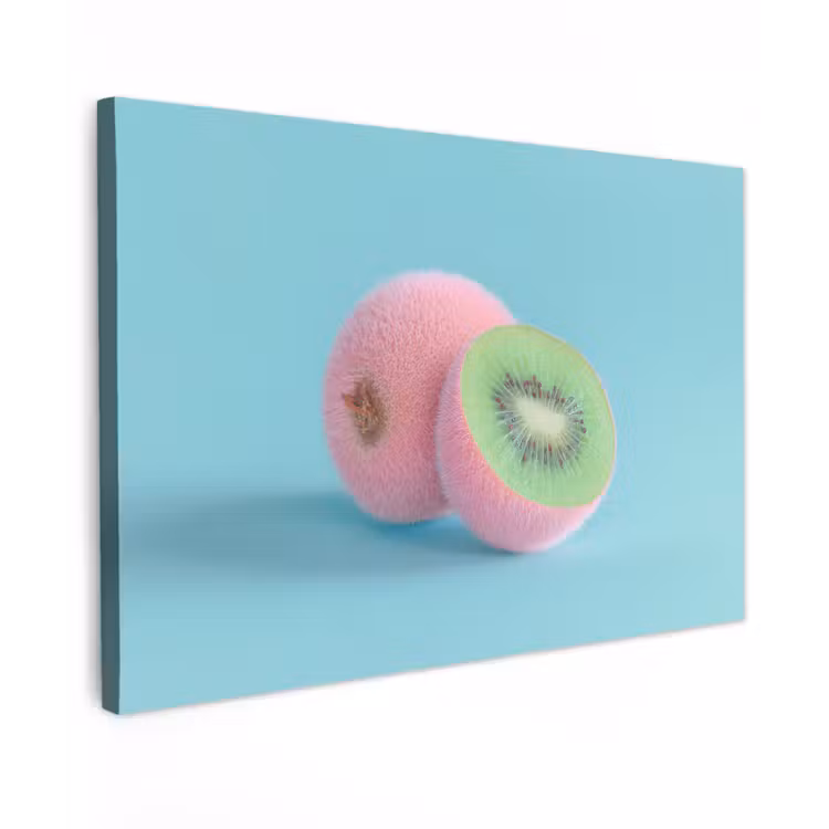 Canvas schilderij - Kiwi - Blauw - Surrealistisch — 1