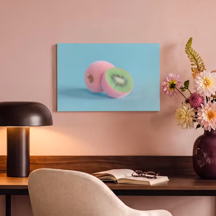 Canvas schilderij - Kiwi - Blauw - Surrealistisch — 4