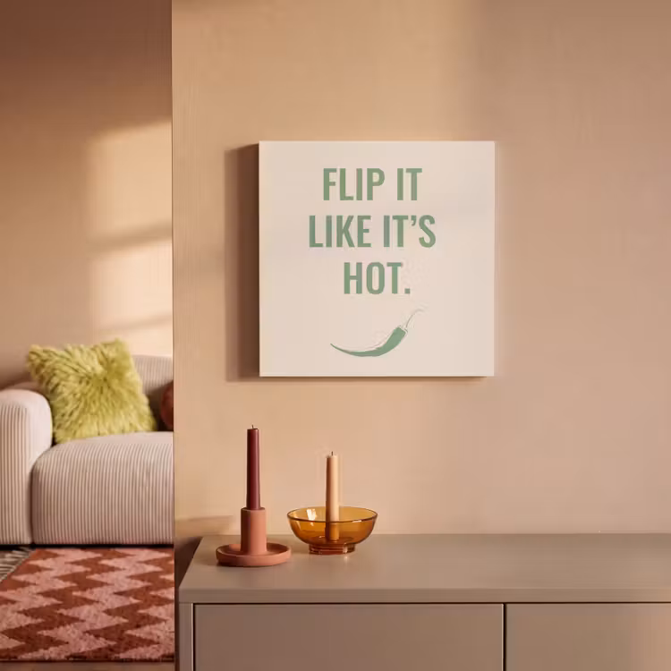 Canvas schilderij - Groen - Quote - Zomer - Chilipeper — 1
