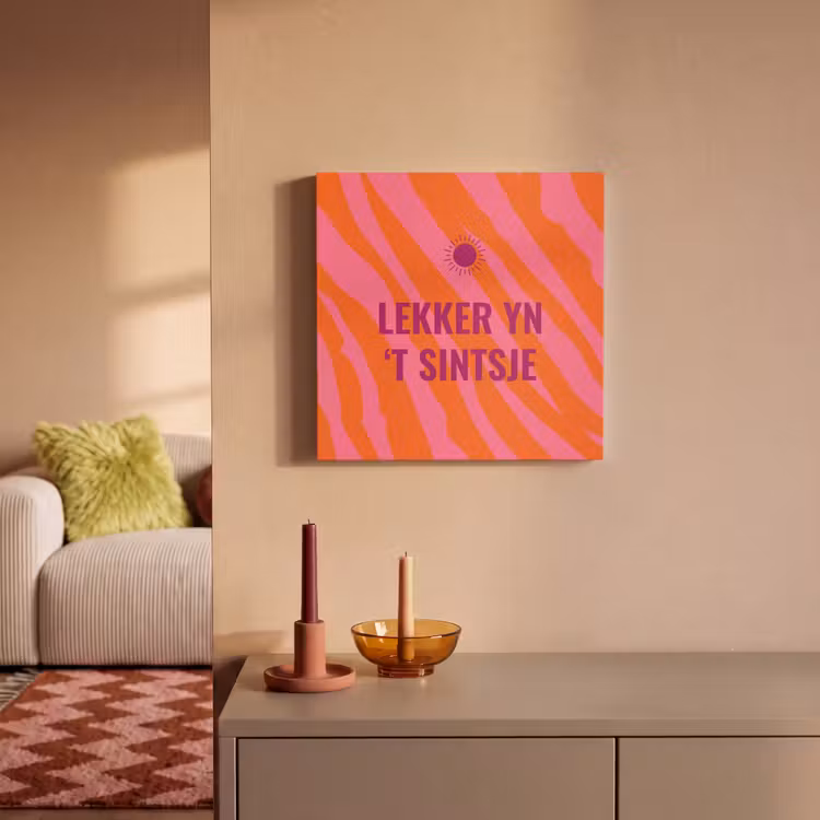 Canvas schilderij - Quote - Zomer - Roze — 1