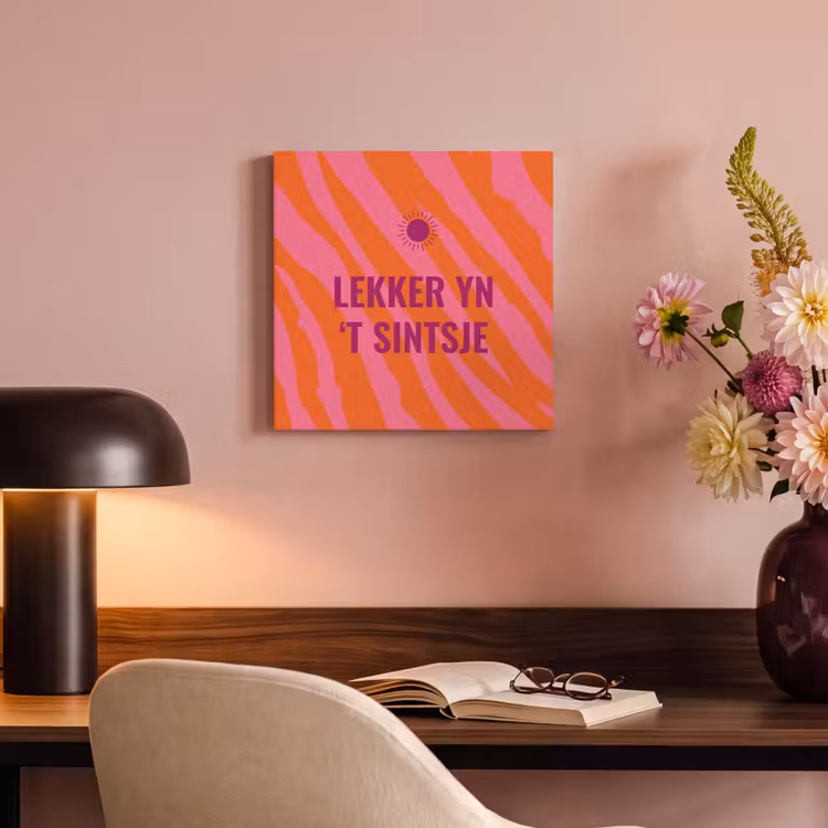 Canvas schilderij - Quote - Zomer - Roze — 2