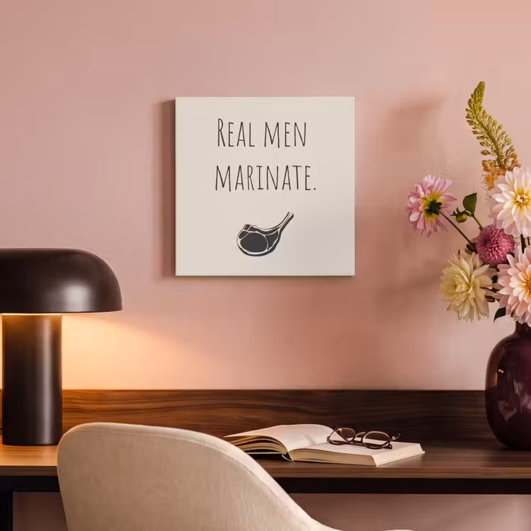 Canvas schilderij - Vlees - Minimalistisch - Beige - Quote — 2