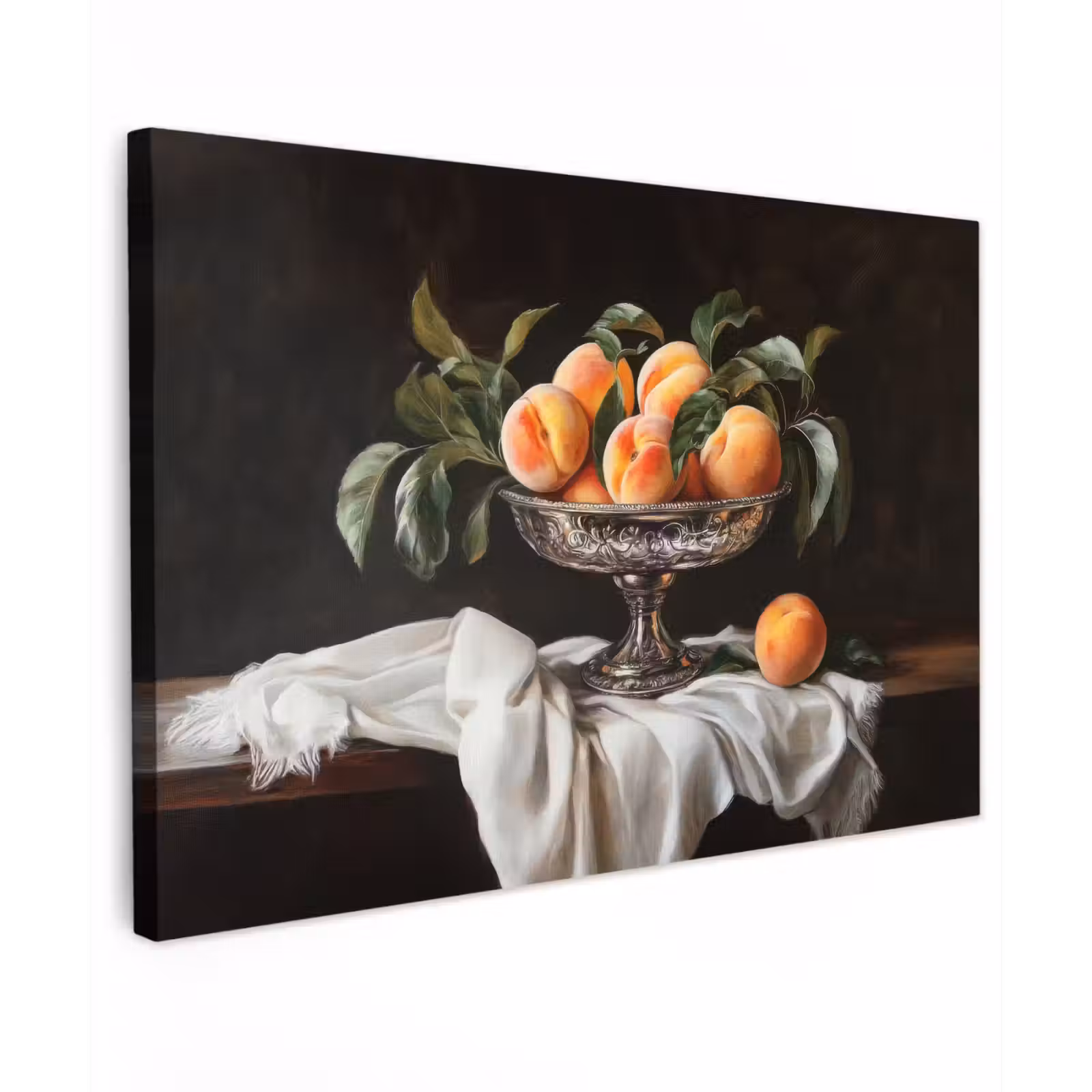 Canvas schilderij - Stilleven - Perziken - Vintage — 1