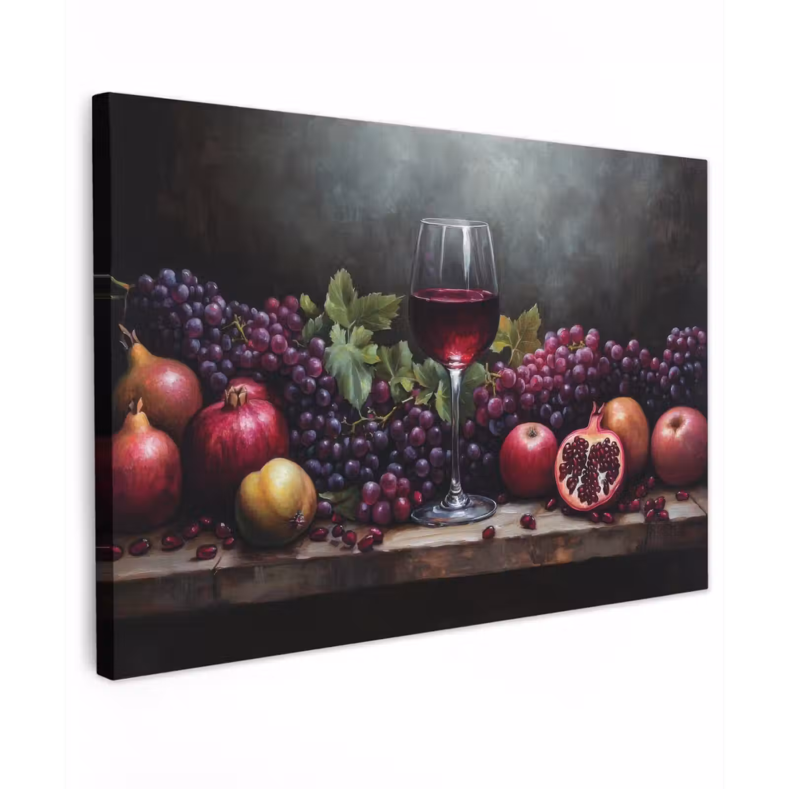 Canvas schilderij - Wijn - Fruit - Stilleven — 1