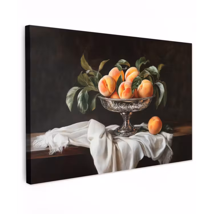Canvas schilderij - Stilleven - Perziken - Vintage — 1