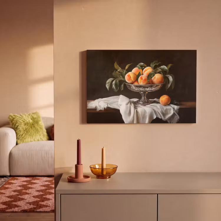 Canvas schilderij - Stilleven - Perziken - Vintage — 2