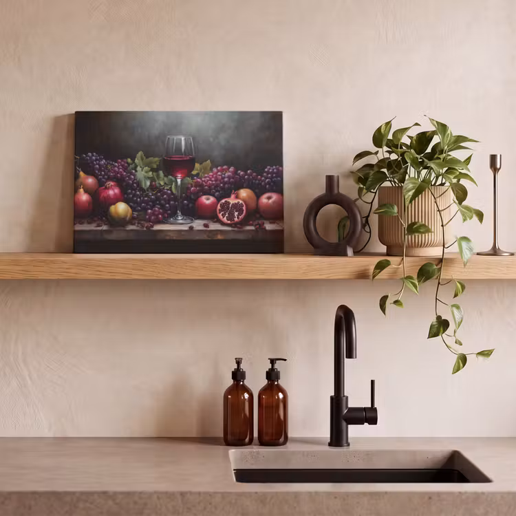 Canvas schilderij - Wijn - Fruit - Stilleven — 3