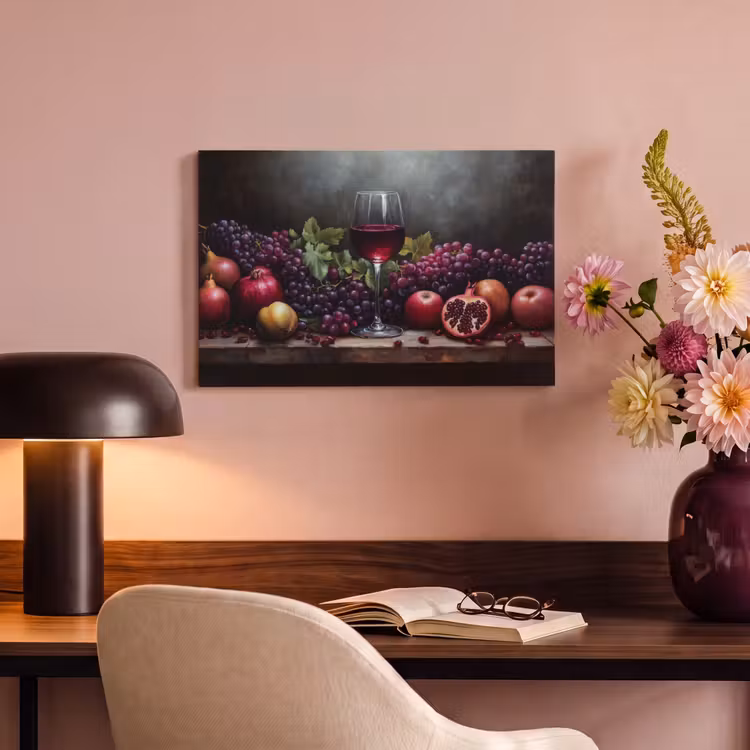 Canvas schilderij - Wijn - Fruit - Stilleven — 4