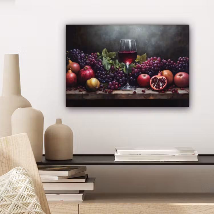 Canvas schilderij - Wijn - Fruit - Stilleven — 5