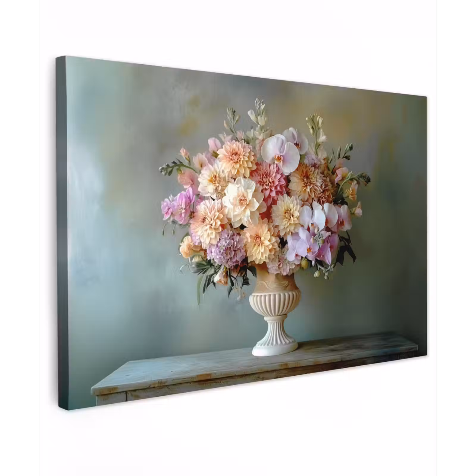 Canvas schilderij - Orchidee - Boeket - Vaas - Bloemen — 1