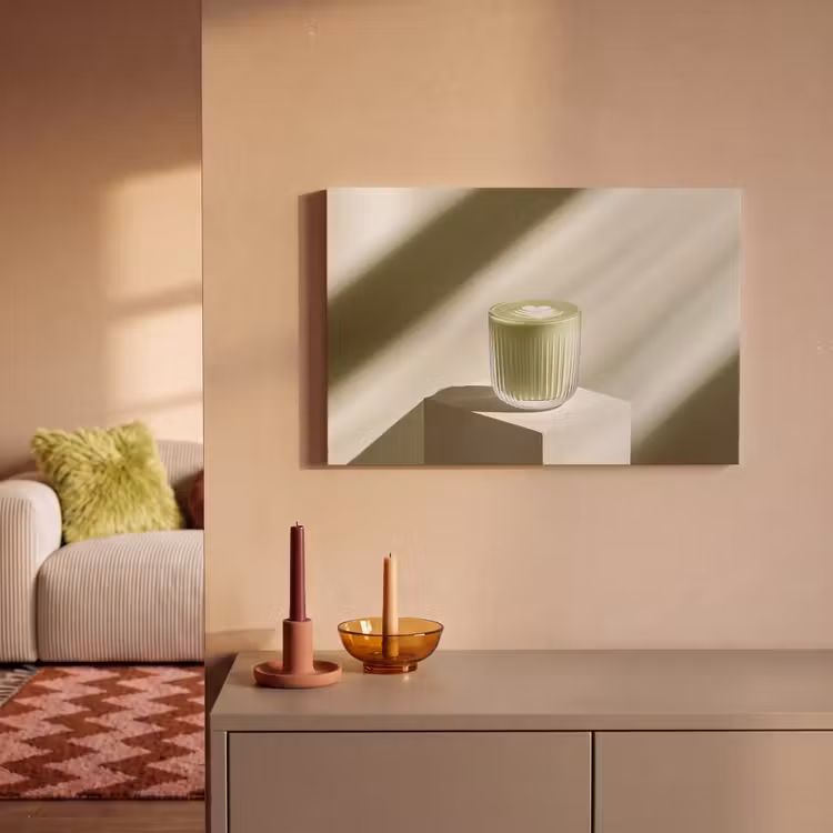 Canvas schilderij - Matcha - Glas - Groen - Minimalistisch — 2