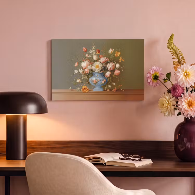 Canvas schilderij - Neutral - Bloemen - Boeket - Vaas — 4