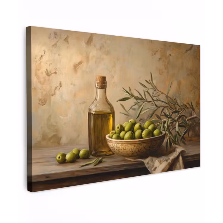 Canvas schilderij - Olijven - Stilleven - Vintage — 1