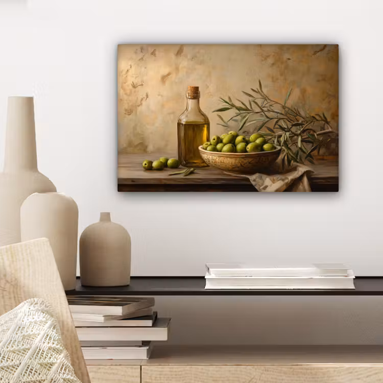 Canvas schilderij - Olijven - Stilleven - Vintage — 5