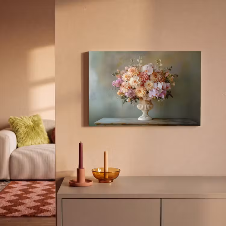 Canvas schilderij - Orchidee - Boeket - Vaas - Bloemen — 2