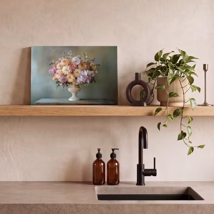 Canvas schilderij - Orchidee - Boeket - Vaas - Bloemen — 3