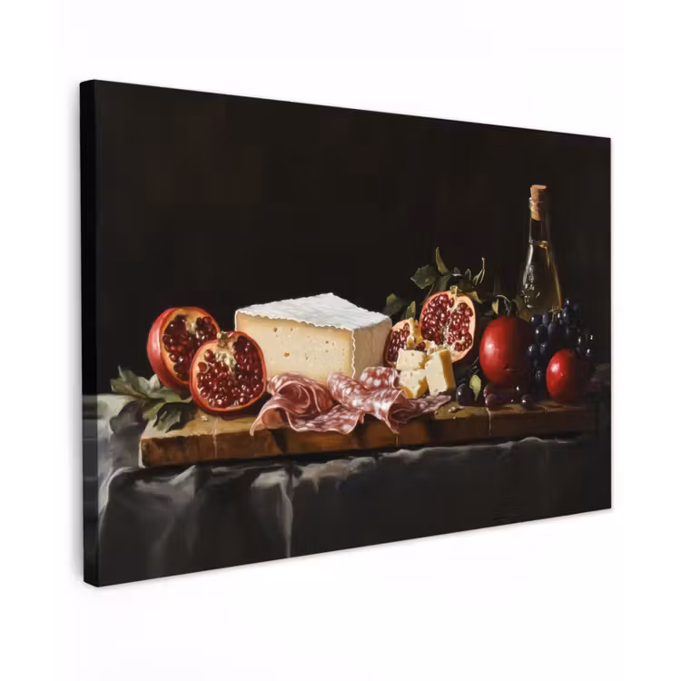 Canvas schilderij - Stilleven - Vintage - Borrelplank — 1