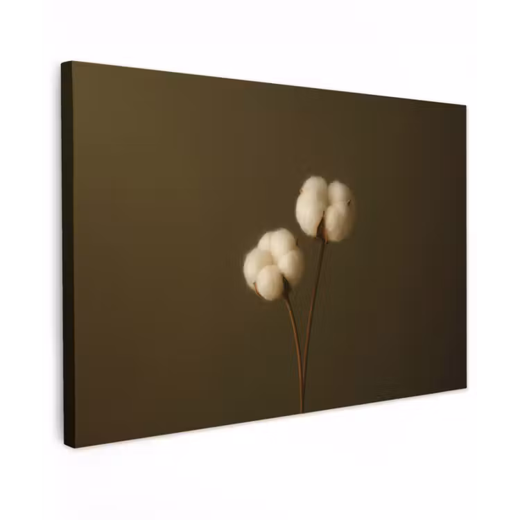 Canvas schilderij - Takken - Katoen - Wit - Bollen — 1