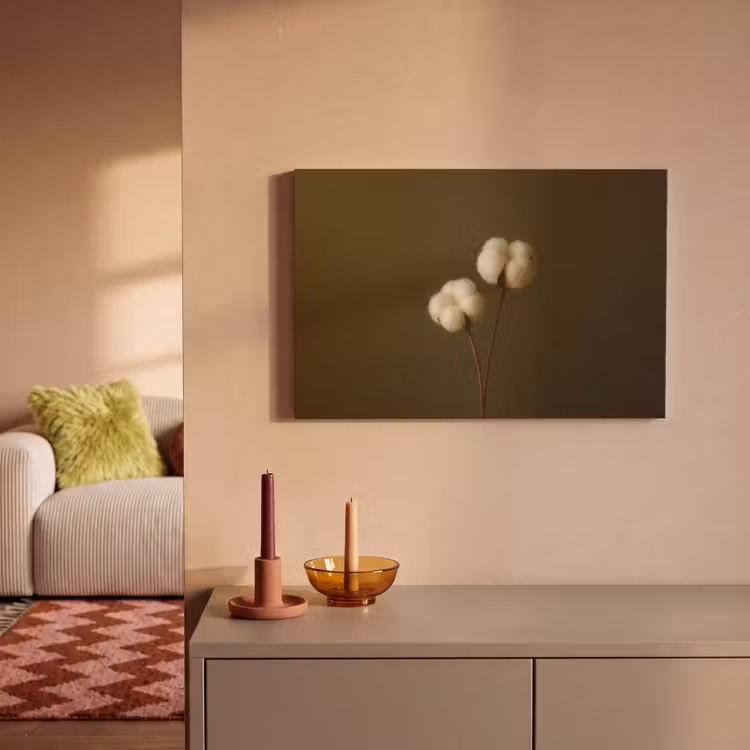 Canvas schilderij - Takken - Katoen - Wit - Bollen — 2