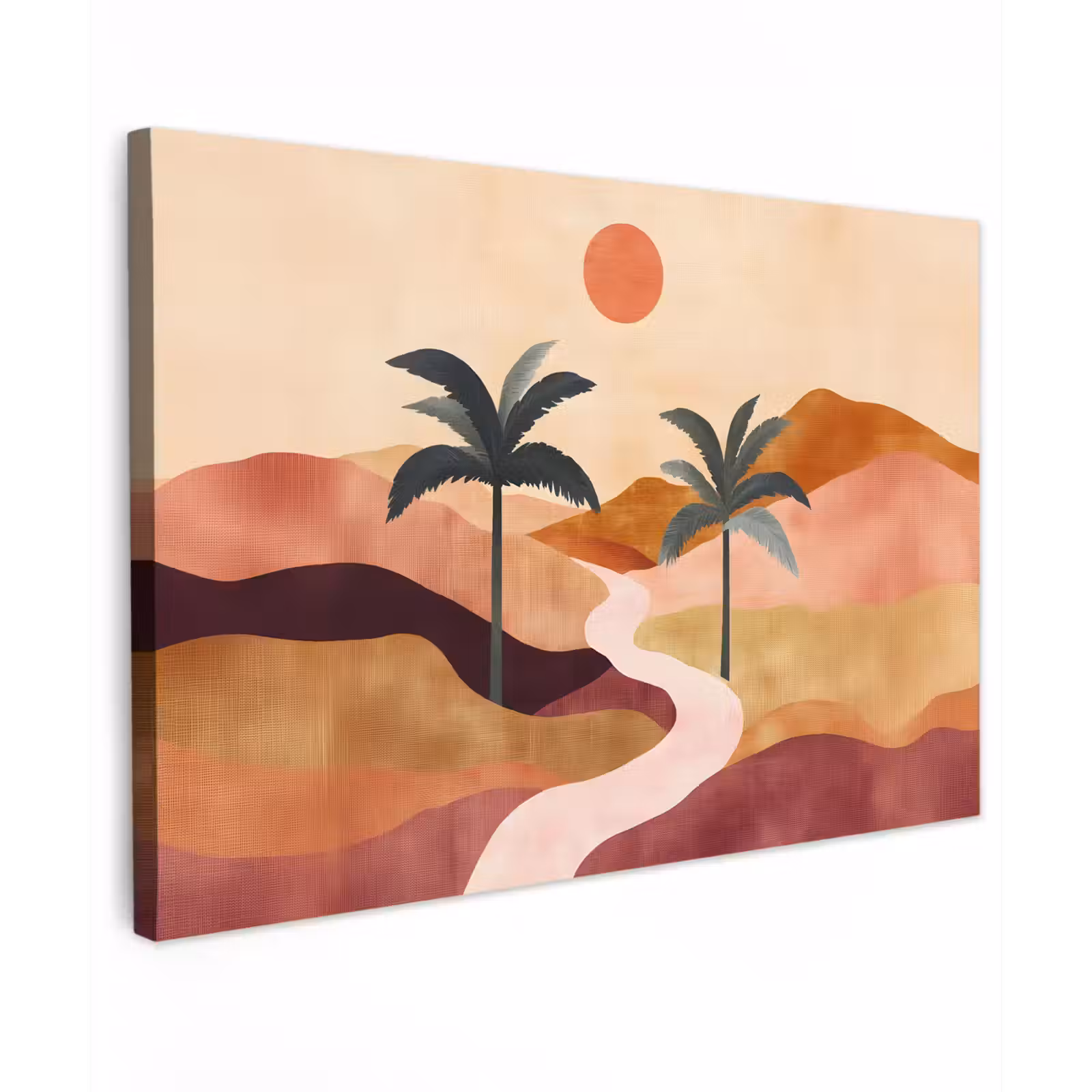 Canvas schilderij - Heuvels - Palmbomen - Abstract — 1