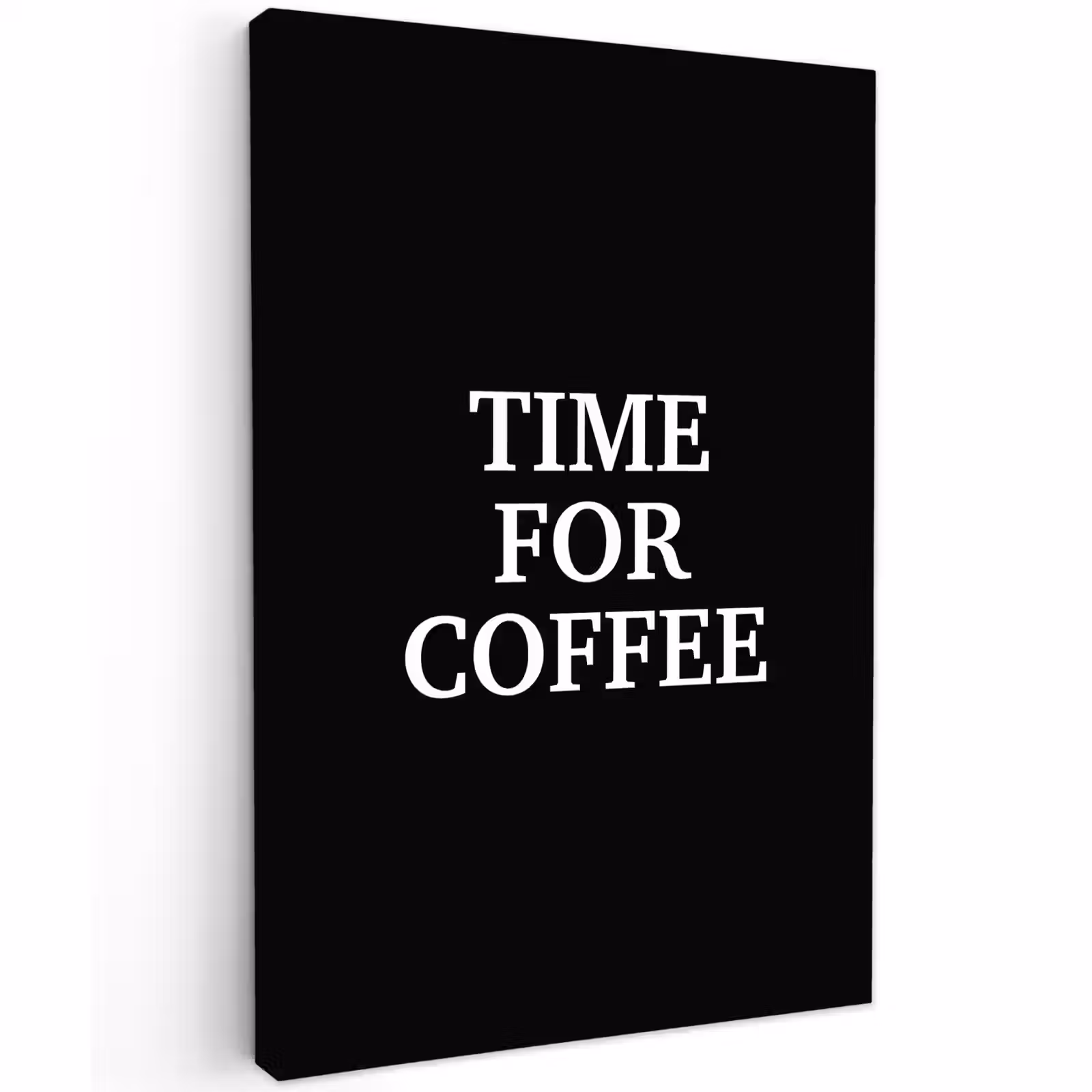 Canvas schilderij - Quotes - Letters - Koffie - Zwart — 1