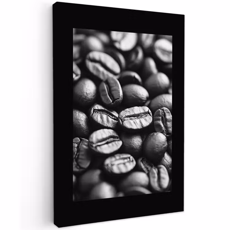Canvas schilderij - Koffiebonen - Zwart - Vintage — 1