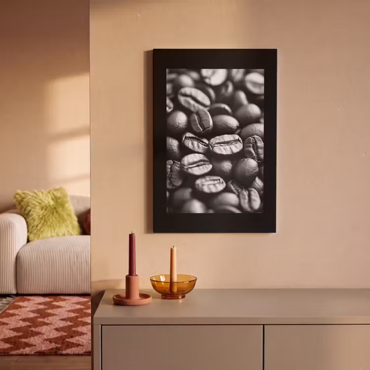 Canvas schilderij - Koffiebonen - Zwart - Vintage — 2