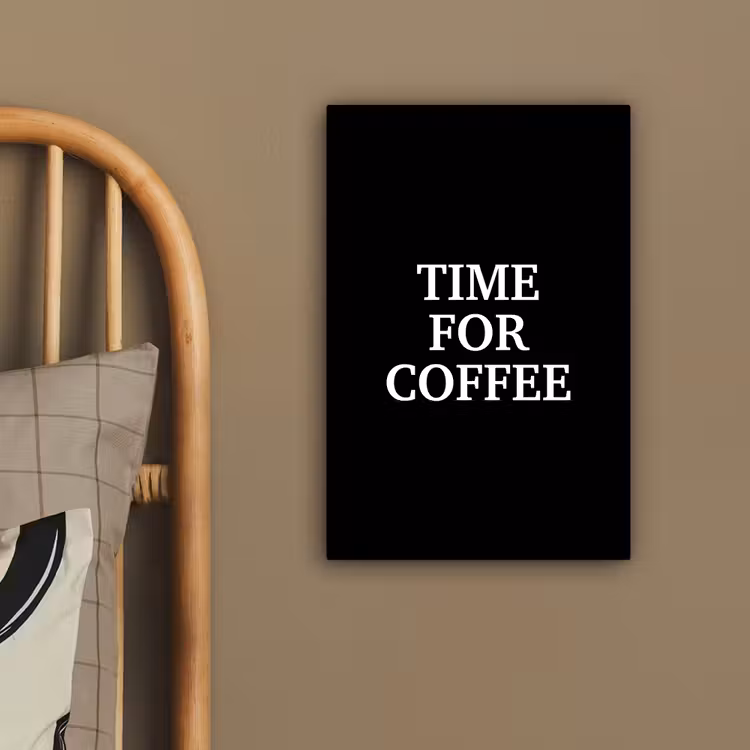 Canvas schilderij - Quotes - Letters - Koffie - Zwart — 3