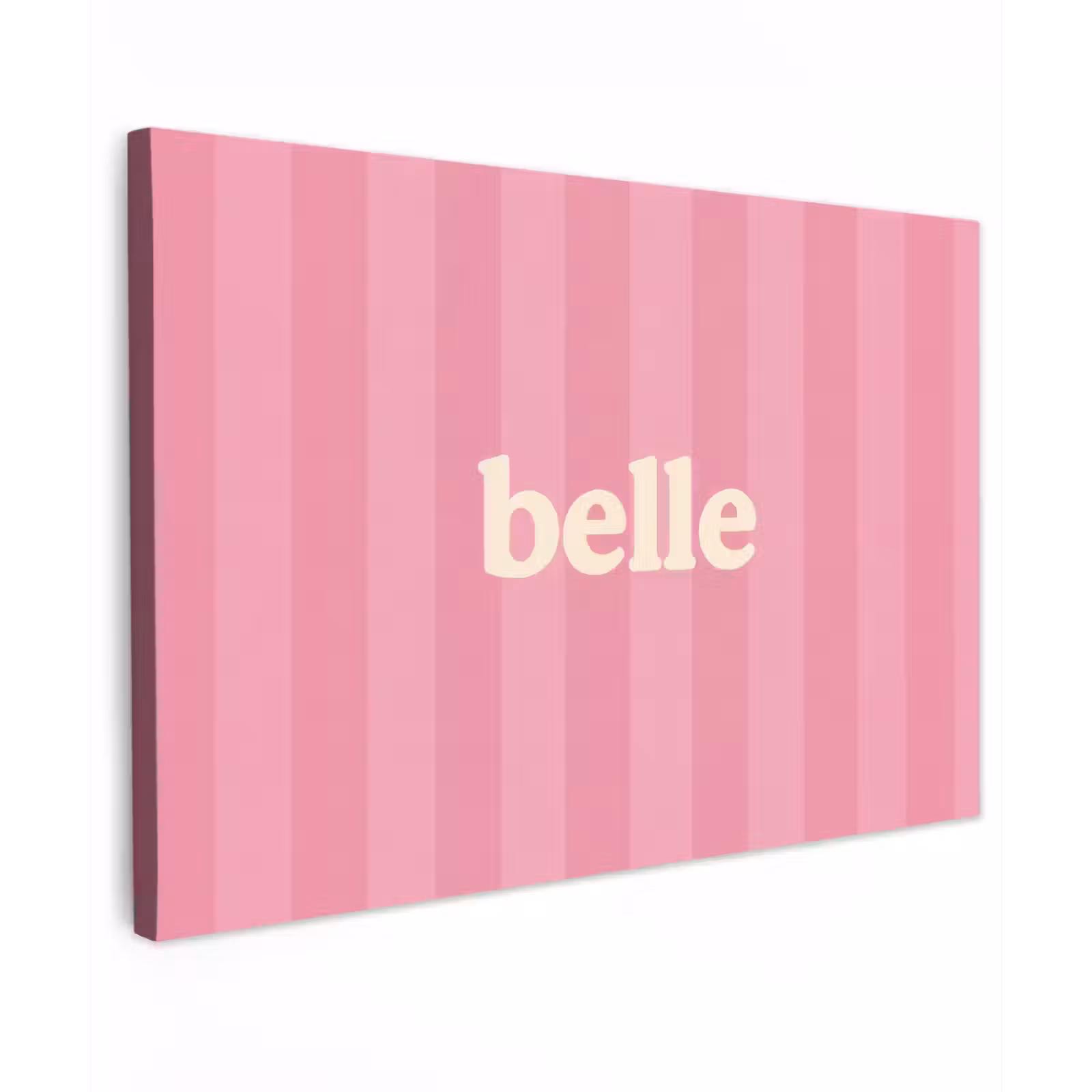 Canvas schilderij - Roze - Gestreept - Belle — 1