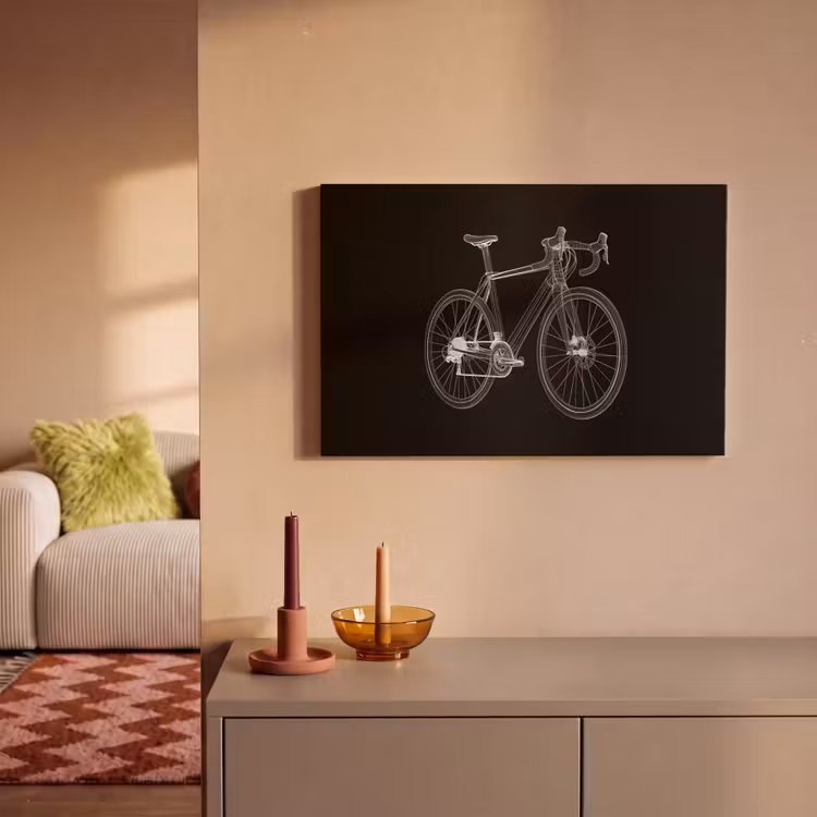 Canvas schilderij - Lijnen - Illustratie - Wit — 2