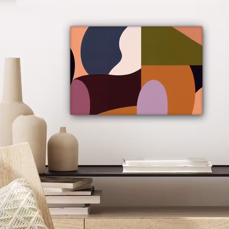 Canvas schilderij - Vormen - Abstract - Kleuren - Vierkant — 5