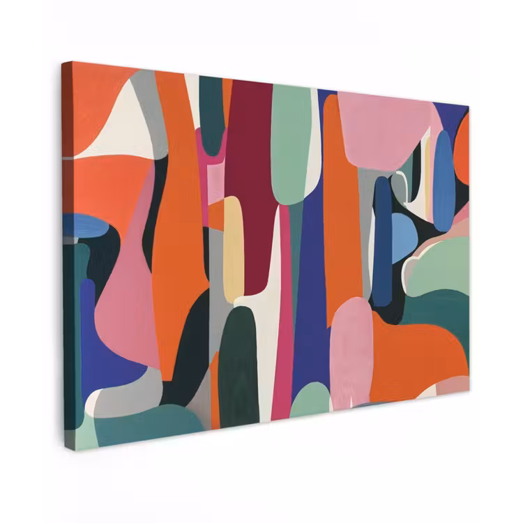 Canvas schilderij - Vormen - Ritmisch - Kleuren - Abstract — 1