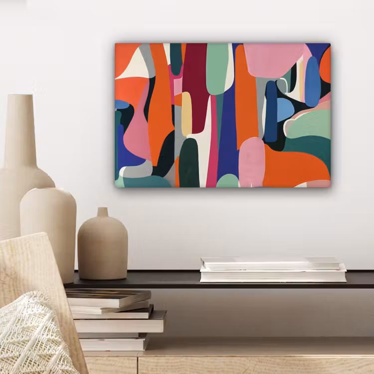 Canvas schilderij - Vormen - Ritmisch - Kleuren - Abstract — 5