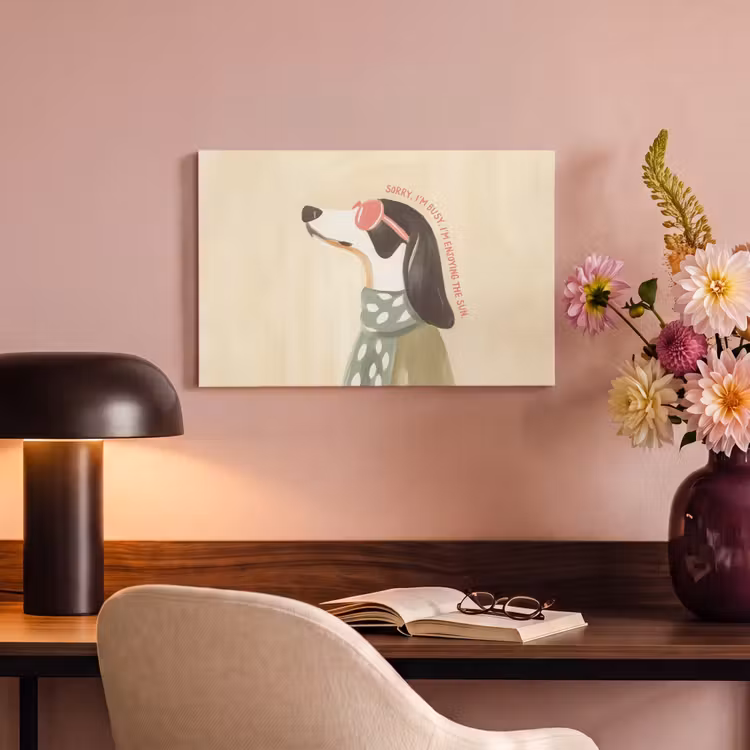 Canvas schilderij - Quote - Hond - Zonnebril — 4