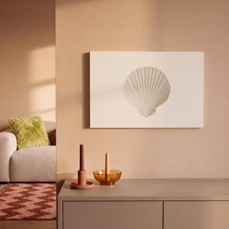 Canvas schilderij - Schelp - Minimalistisch - Wit — 2