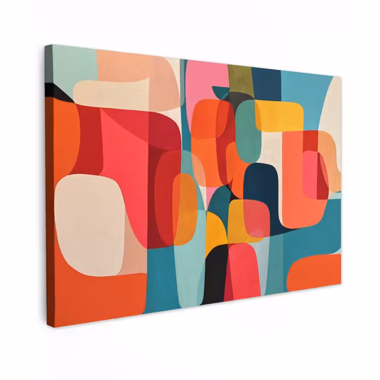 Canvas schilderij - Vormen - Kleurrijk - Abstract - Vlakken — 1