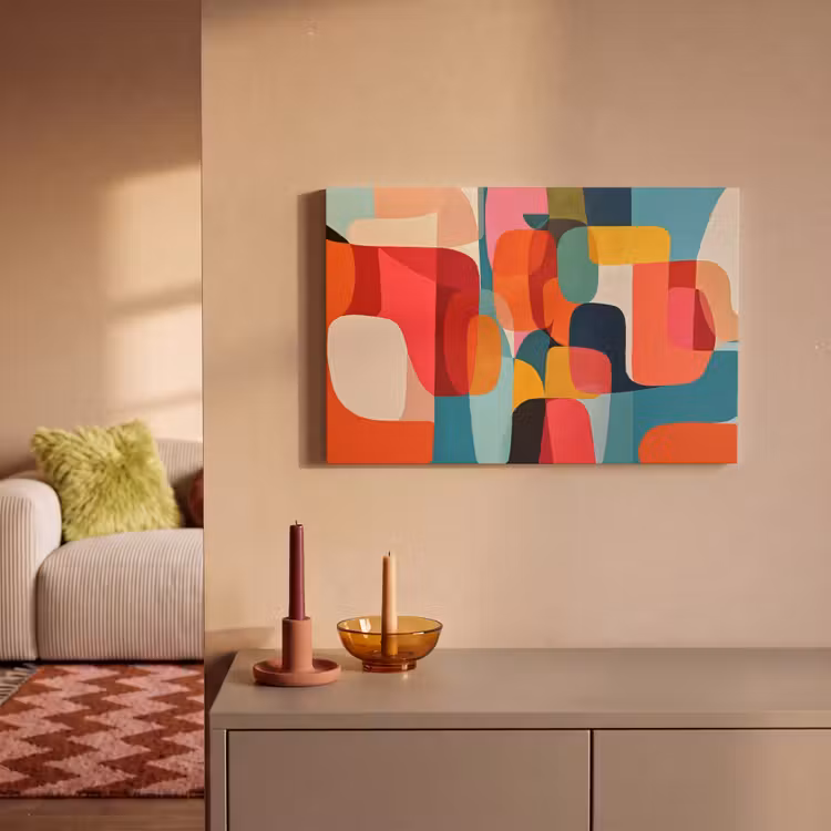Canvas schilderij - Vormen - Kleurrijk - Abstract - Vlakken — 2
