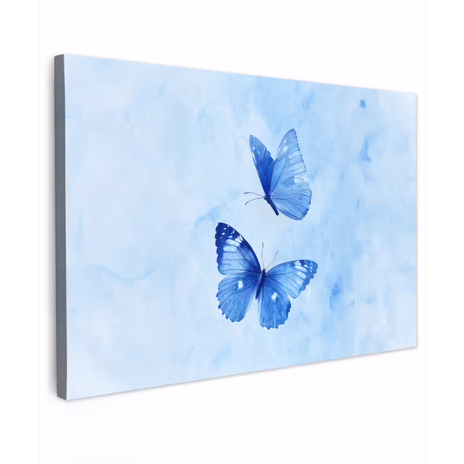 Canvas schilderij - Vlinders - Sierlijk - Blauw — 1