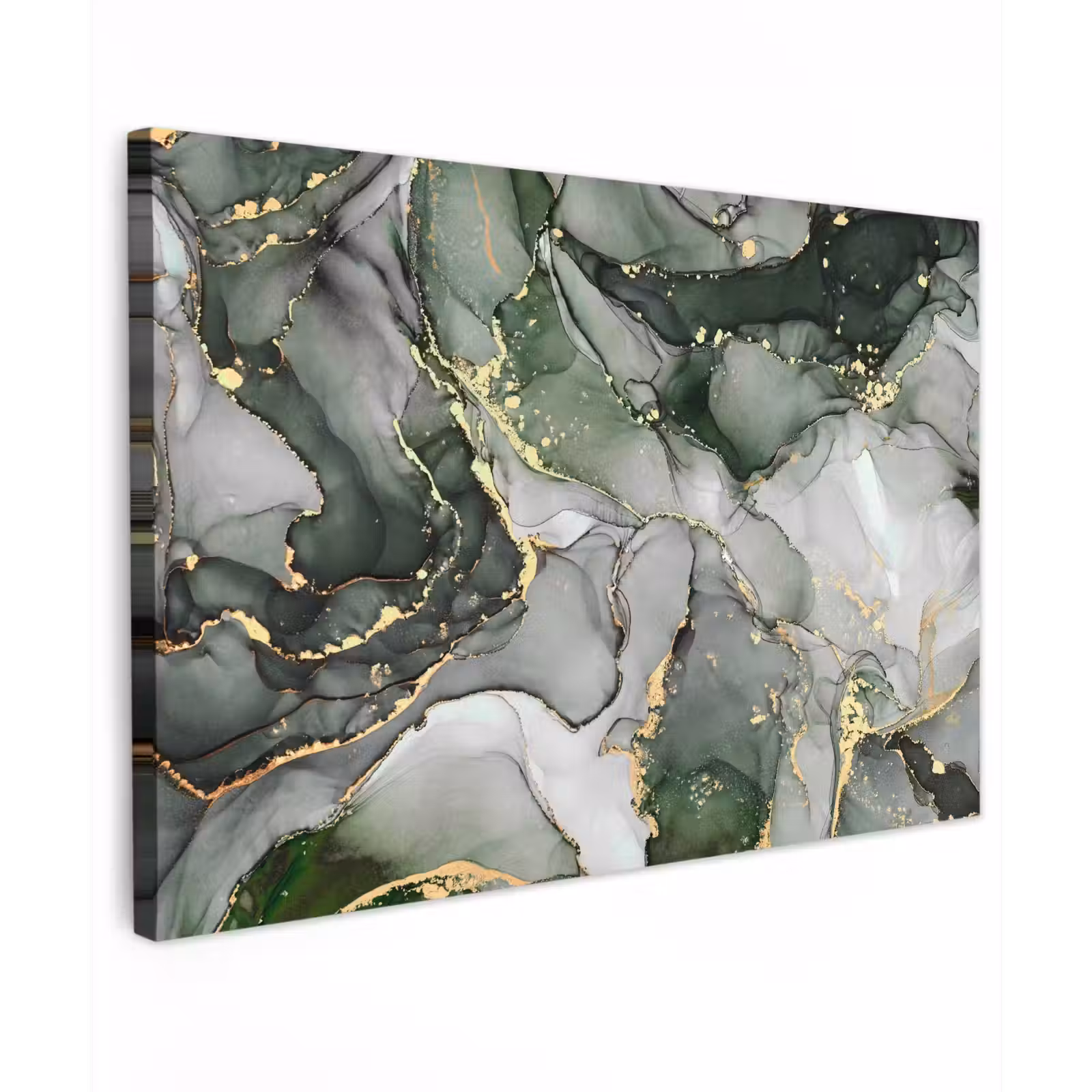 Canvas schilderij - Luxe - Marmer - Groen — 1