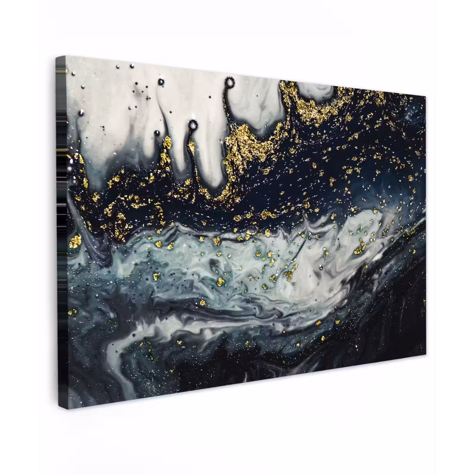 Canvas schilderij - Marmer - Abstract - Goud - Luxe — 1